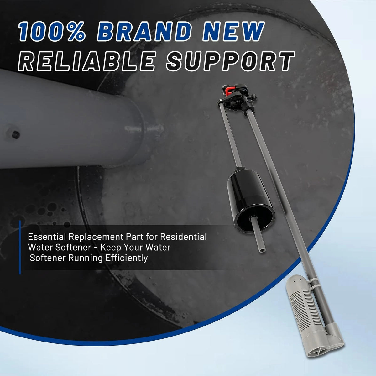 kelmado 24" Brine Tank Safety Float, 3/8" Quick Connect, black
