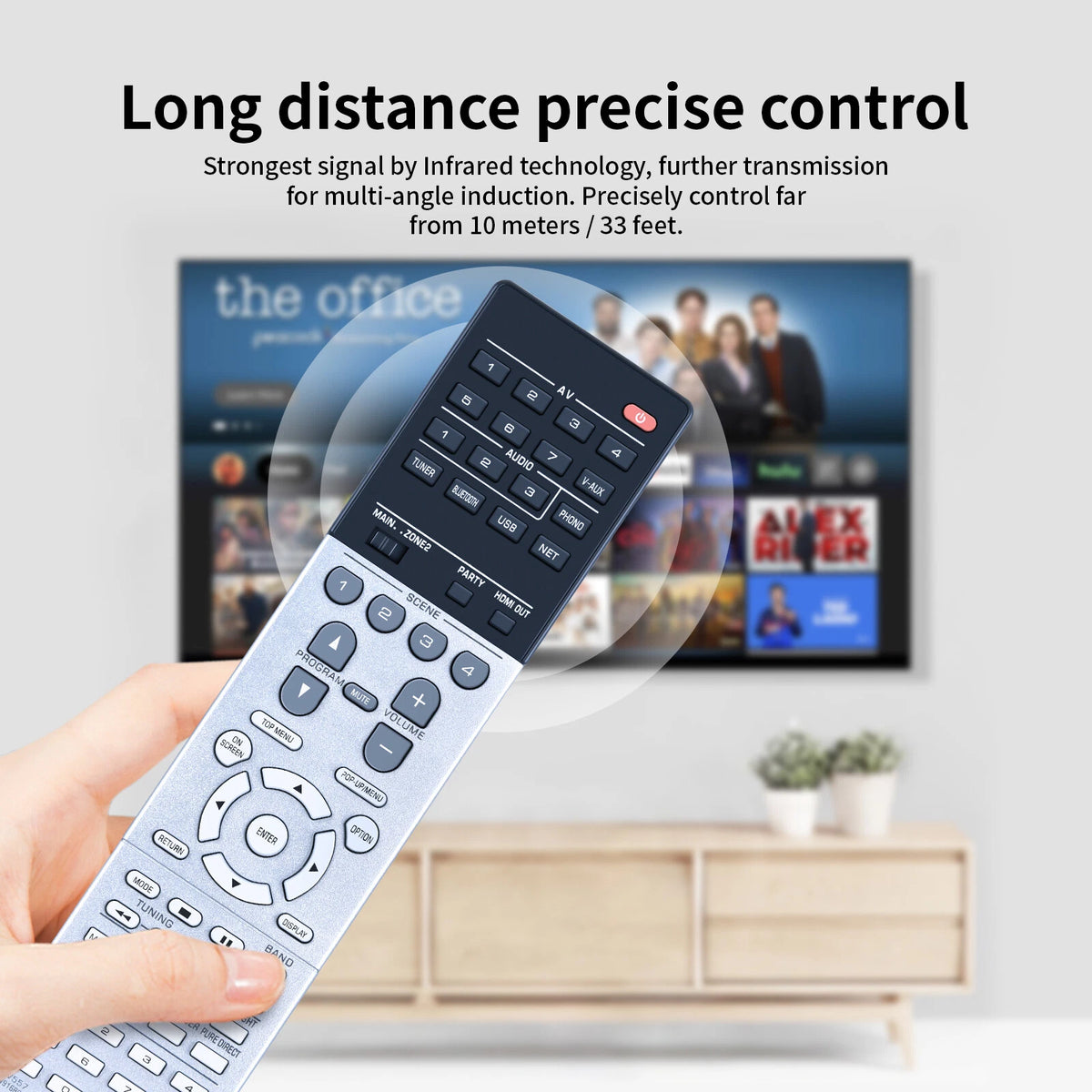 RAV557 ZW91680 Remote Control For Yamaha Audio Receiver RX-A1070 RXA1070