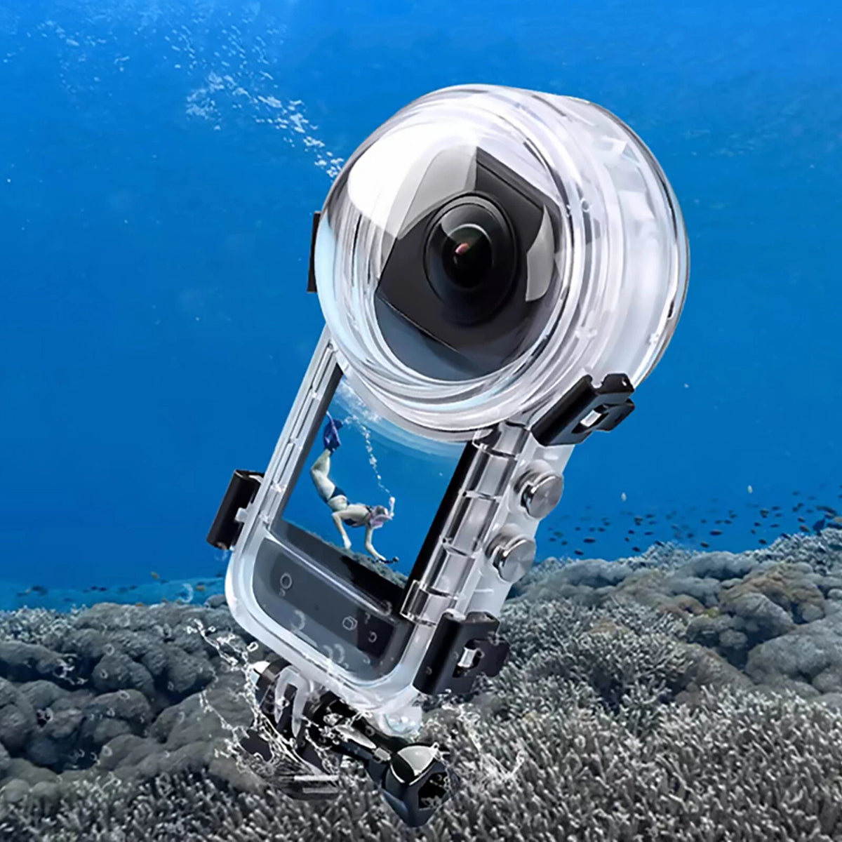 For Insta360 X4 Camera Fully Invisible Dive Case Waterproof Housing Anti Scratch