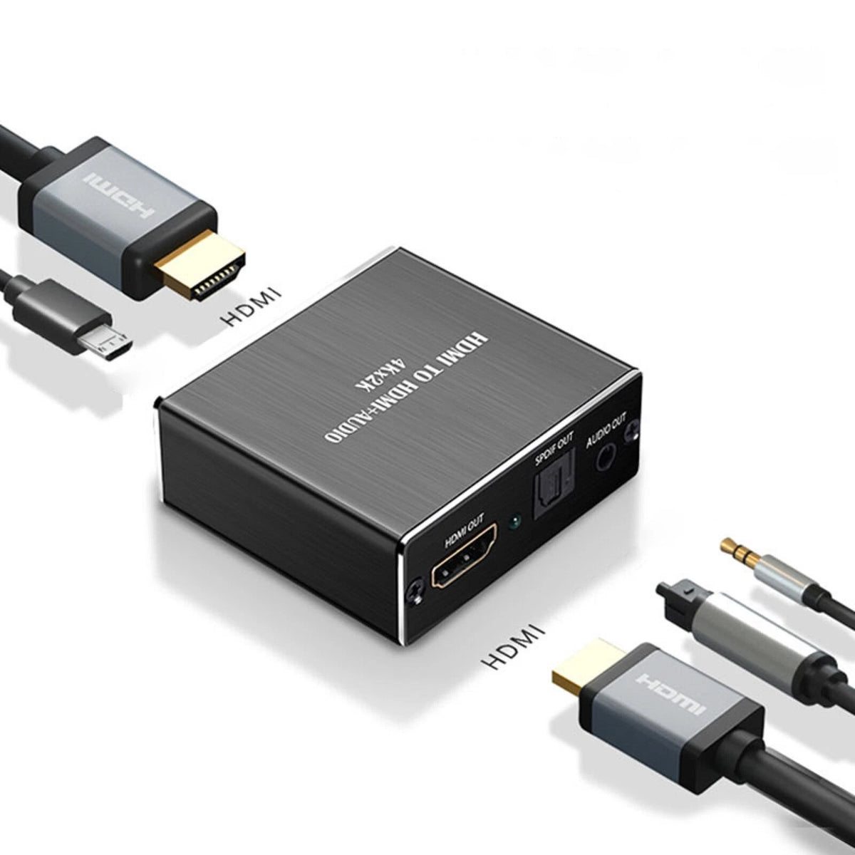 4Kx2K HDMI to 3.5MM Audio Converter SPDIF Optical Stereo Out Splitter Adapter b