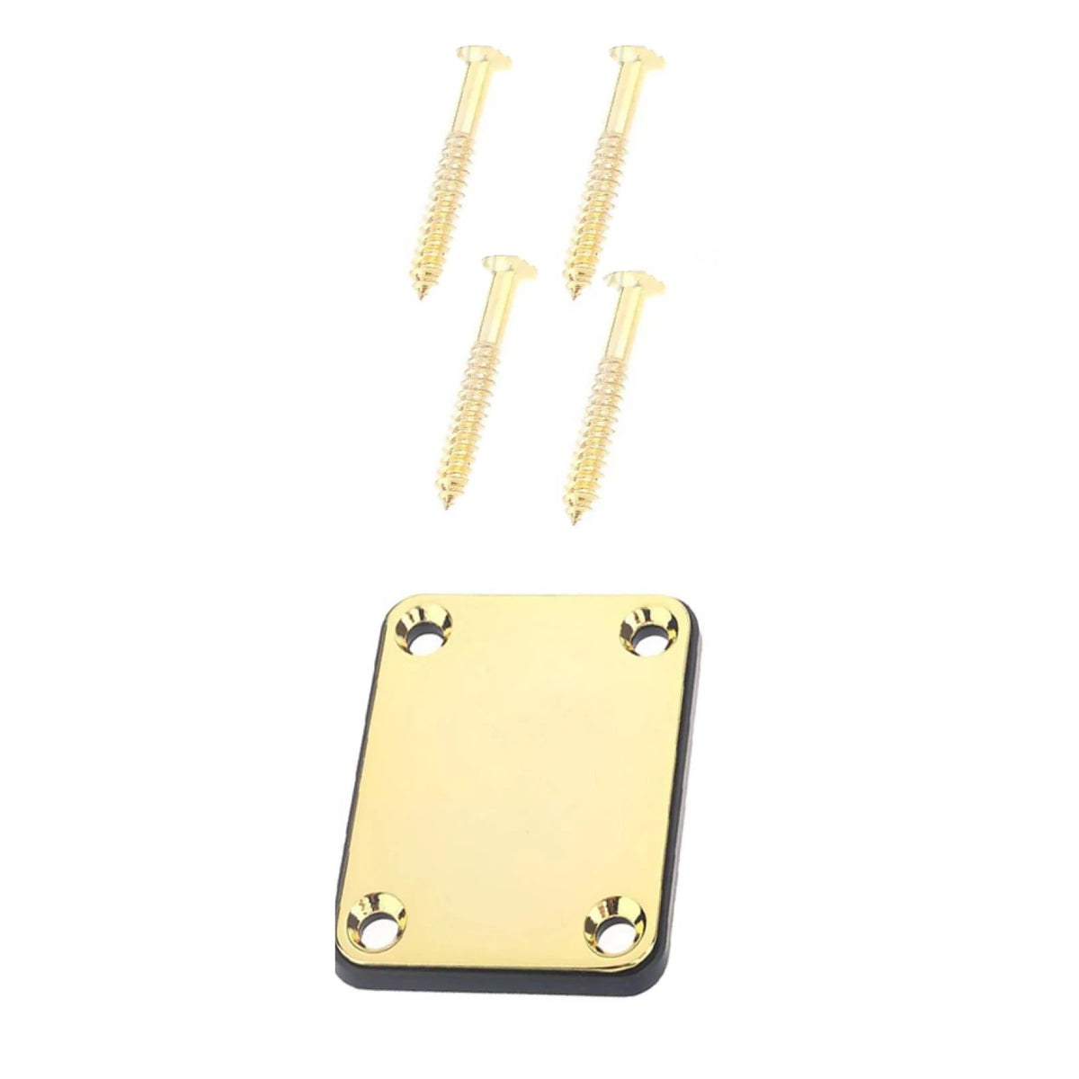 Gold Neck Plate w/ 4 Screws For Strat Tele LP SG Jazz Bass Electric Guitars mm