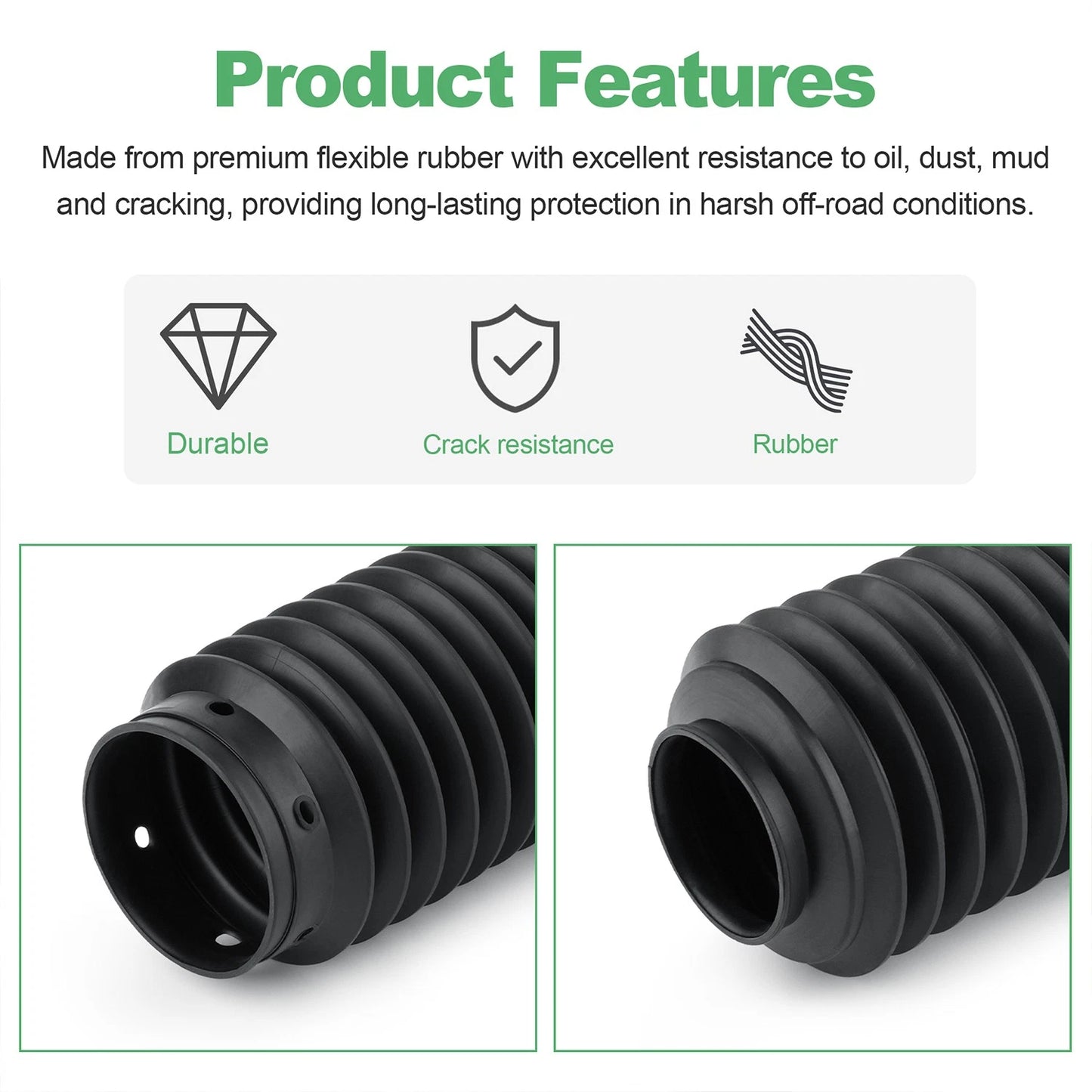Motorcycle Fork Gaiter Boots 51611-MN1-671ZD Fit Honda 1997-08 & 2018-21 XR650L