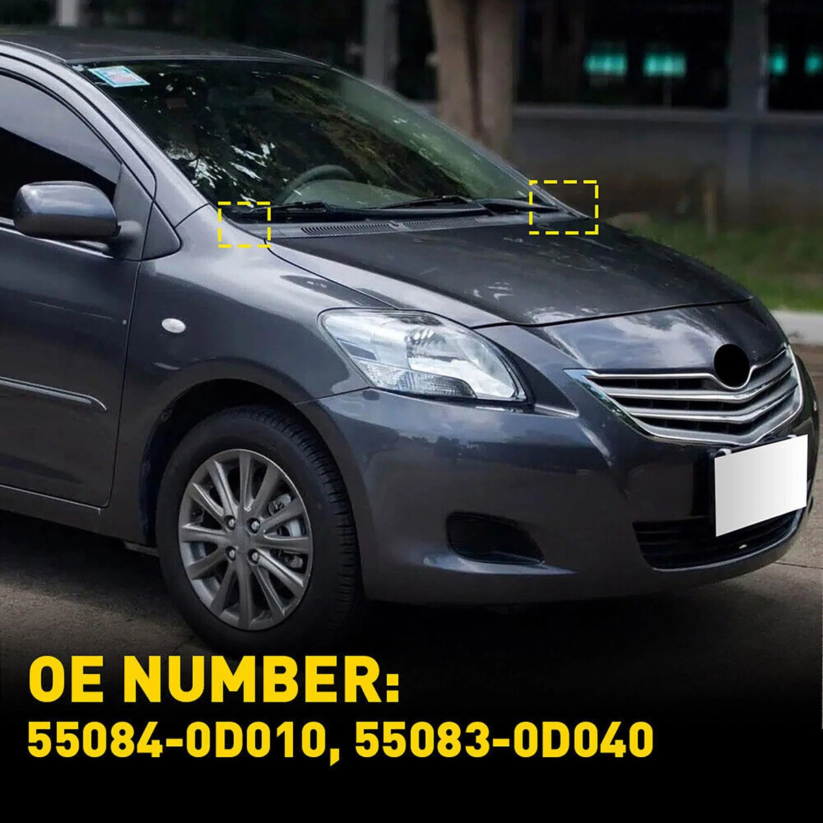 For Toyota Yaris 2006-2010 2PCS Windshield Wiper Cowl Extension Trim 55084-0D010