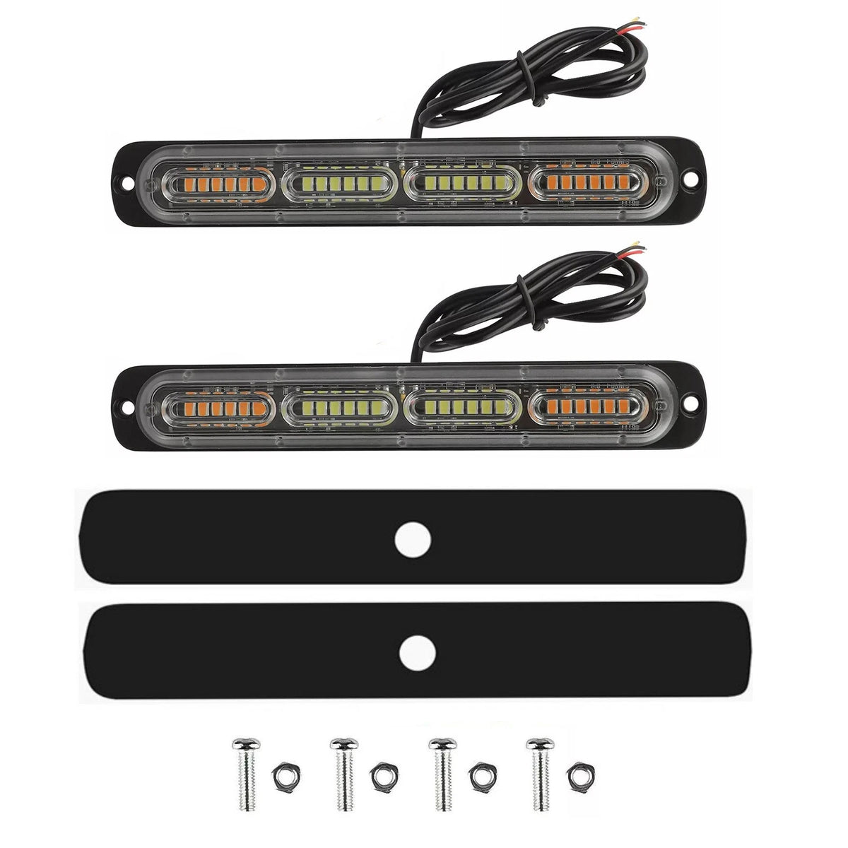 LED Flashing Strobe Light Bars Warning Hazard Beacon Part For Car Truck