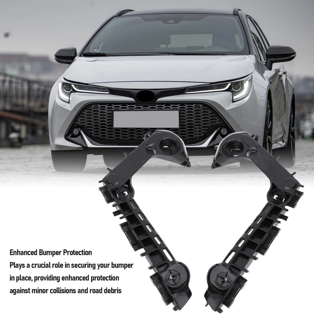 TO1043145 Left Right Front Bumper Bracket Set For Toyota Corolla 2019-2021