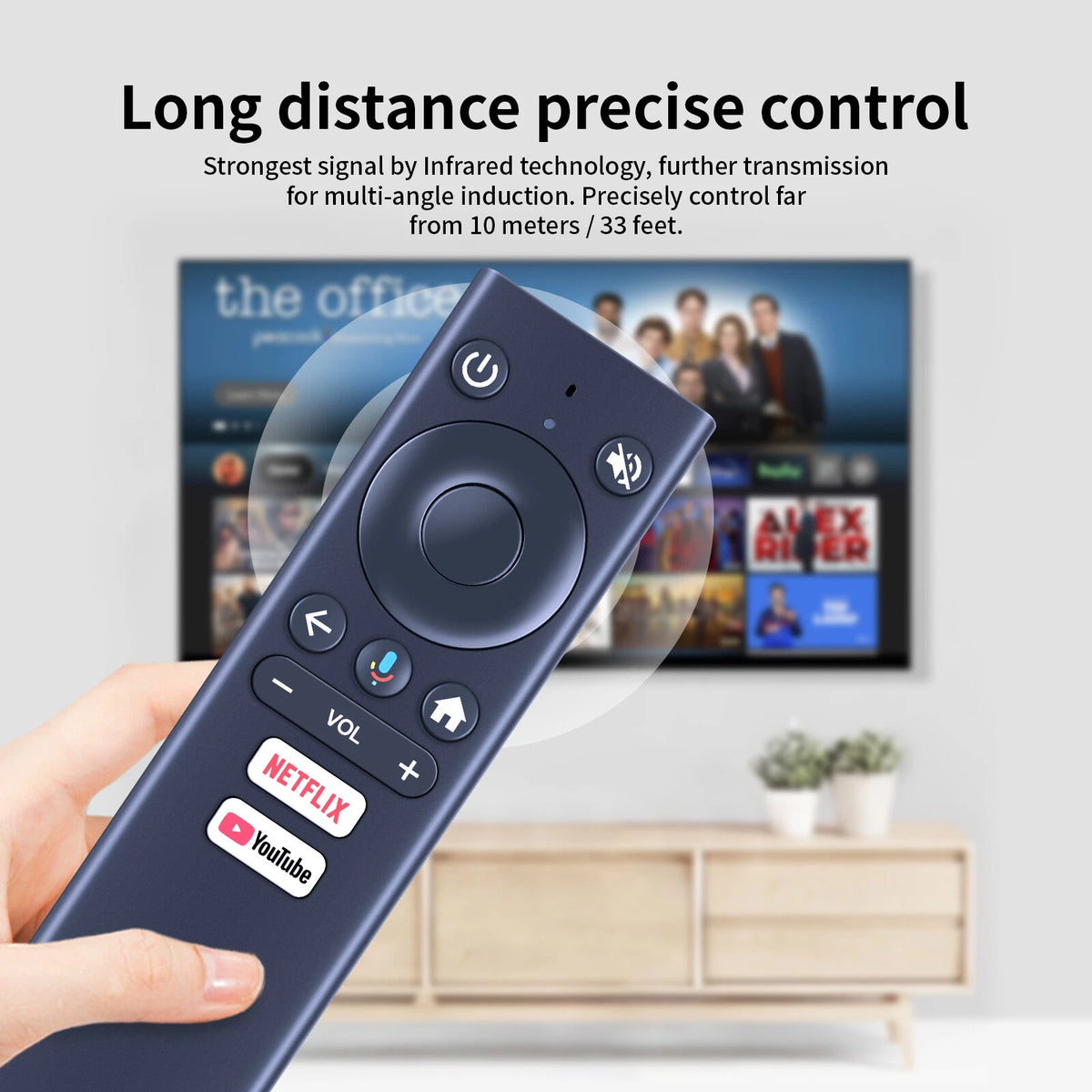 Remote Control For Dynalink Android TV Box Smart Streaming Media Player Voice