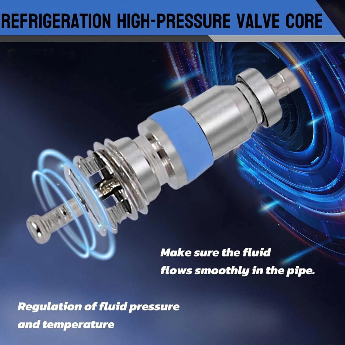 Valve Core for R410 R32 R22 Refrigerant,High Pressure with Silver And Blue