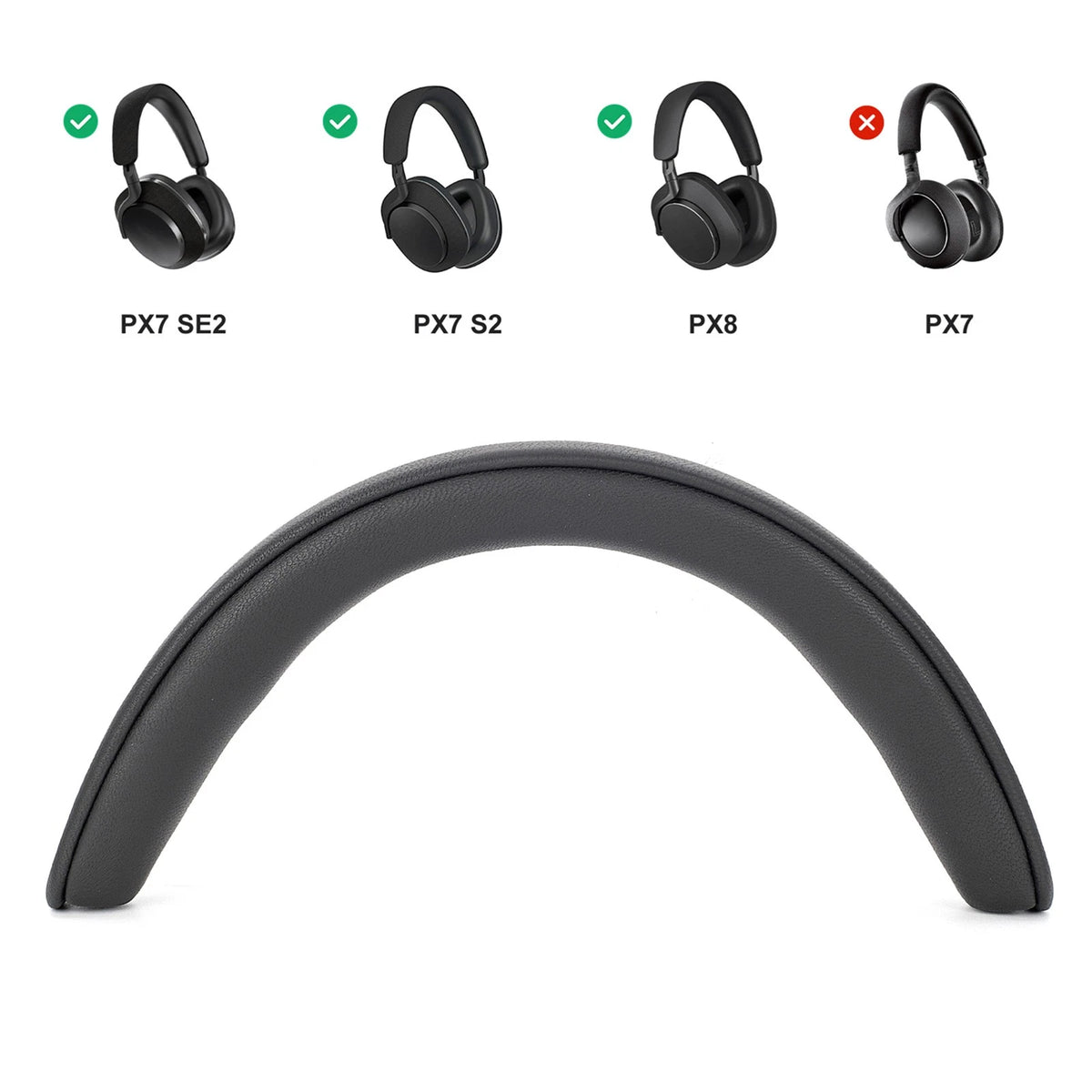 For Bowers & Wilkins PX7 S2 PX8 SE2 Headphone Headband Sheepskin Padding