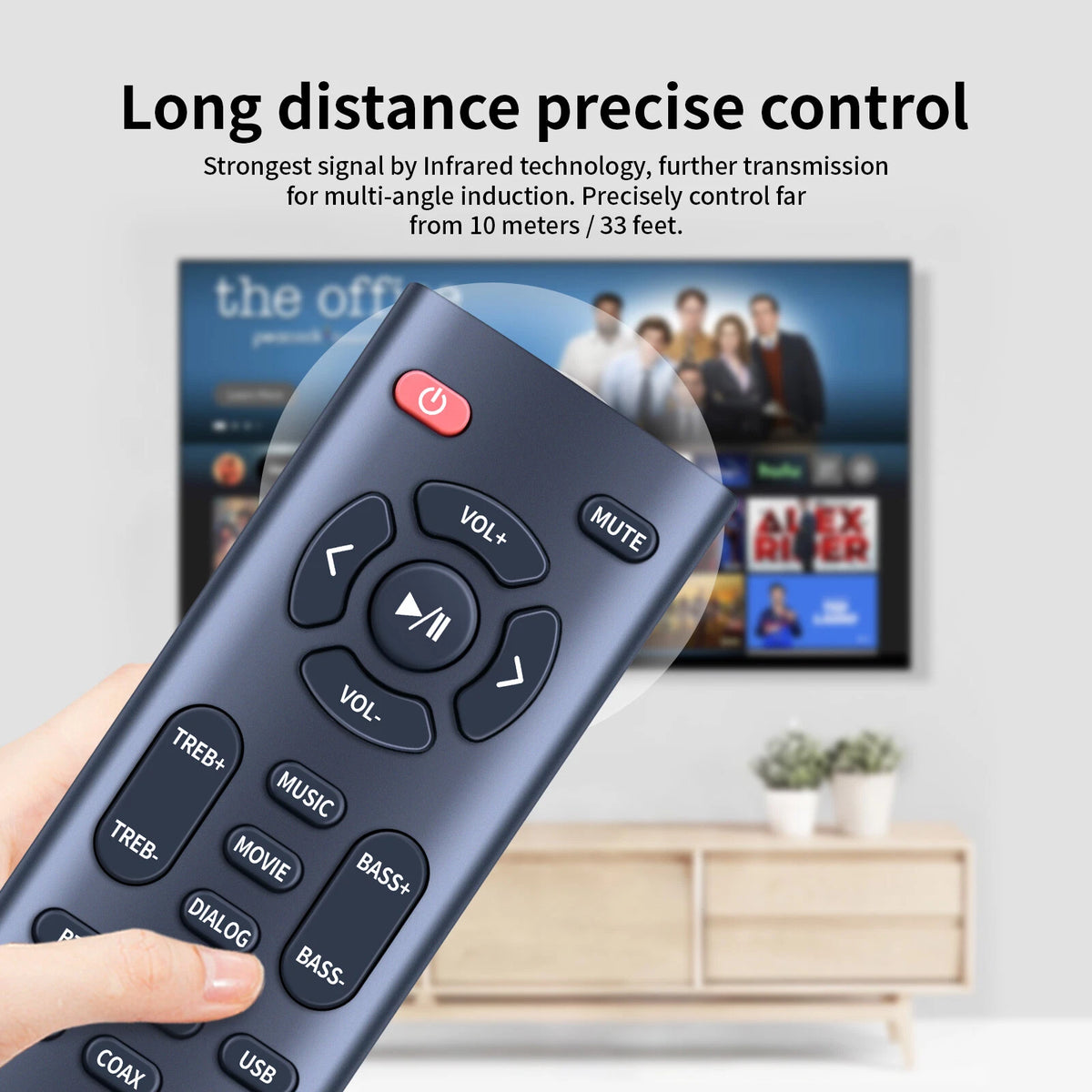 Replace Remote Control For Bestisan Sound Bar 80 watts 33.5 inch Sound Bars