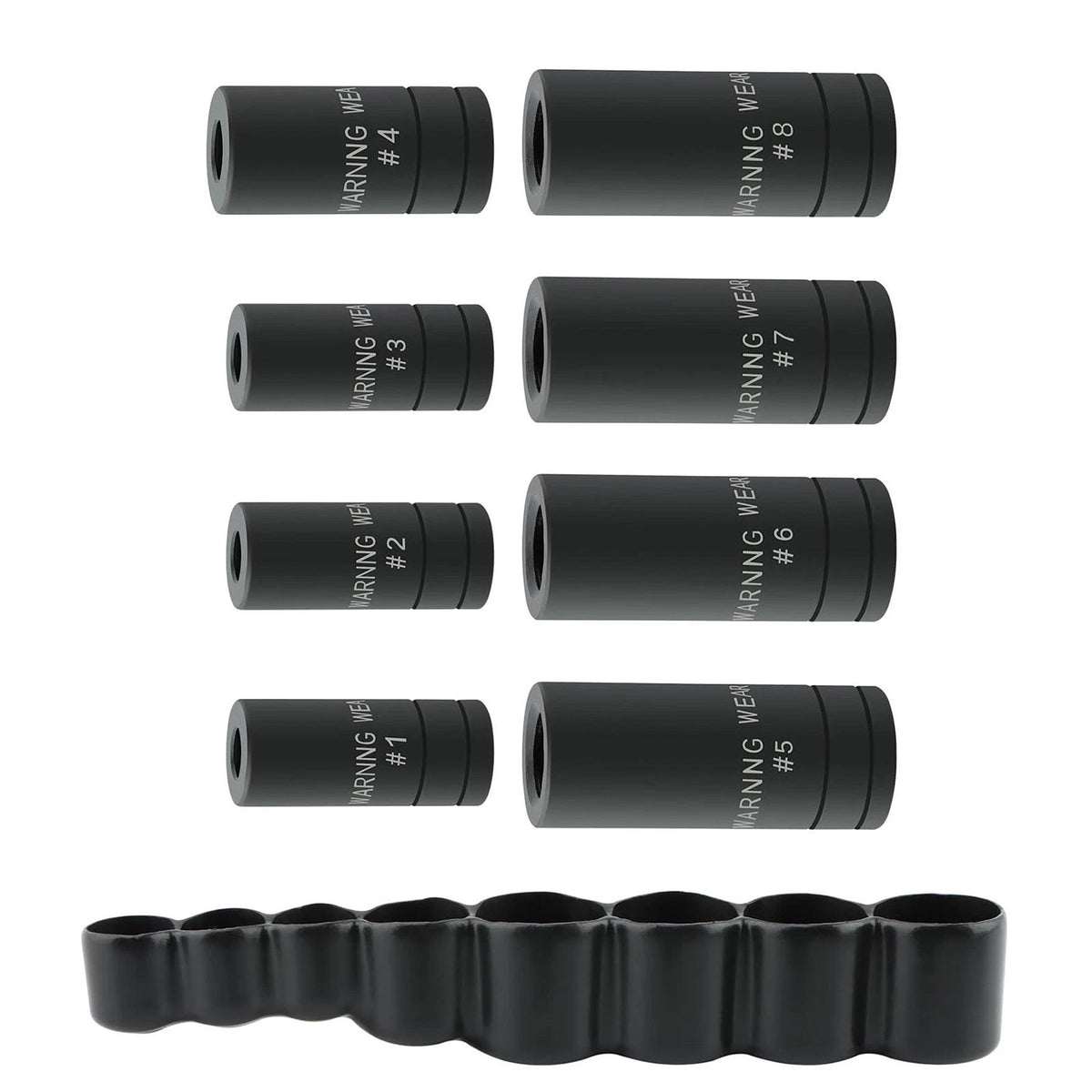Black Coated Tap Socket Set 70500 8PCS for 1/4 Inch and 3/8 Inch Drive Sizes
