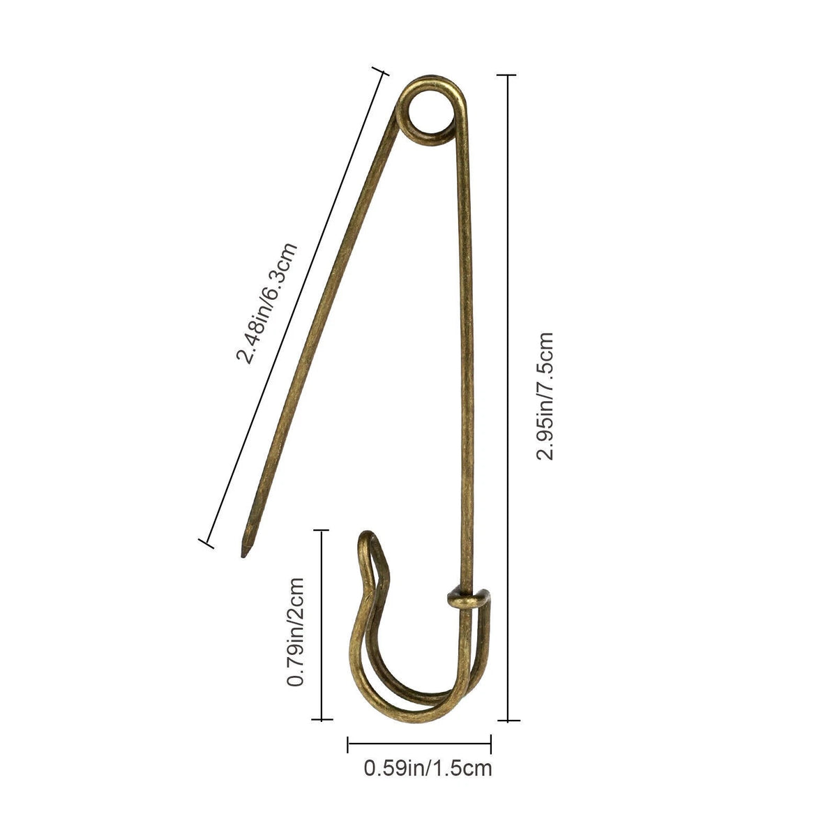 30Pcs/Set Large Heavy Duty Metal Safety Pins Brooch Pins DIY Sewing Tools