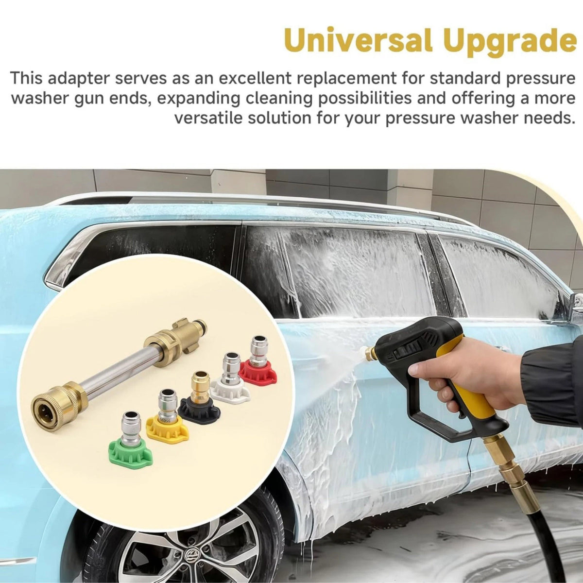 Pressure Washer Gun Adapter For Dewalt DCPW550 With 1/4'' Quick Connect System