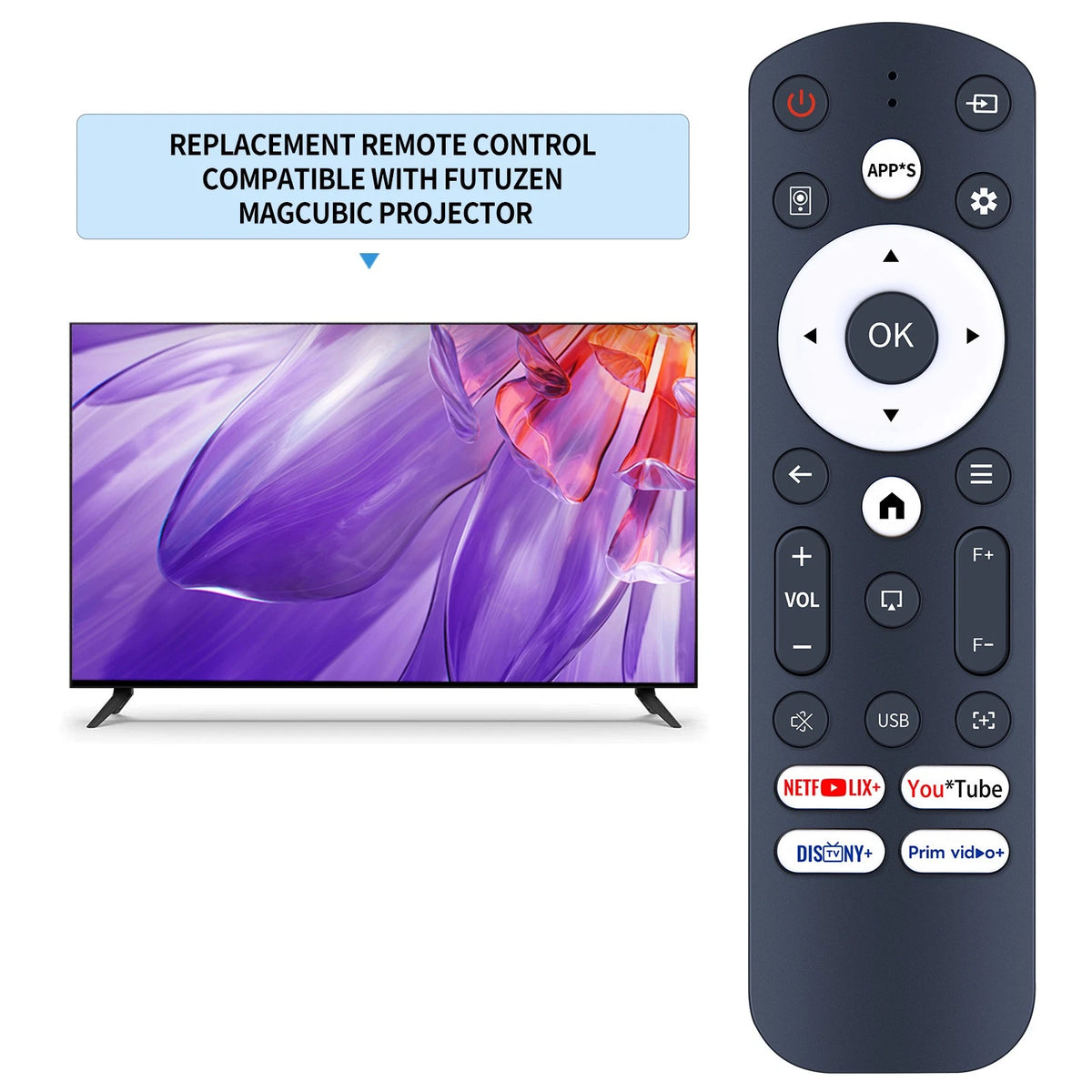 Replacement Remote Control For Voplls Q5 Projector
