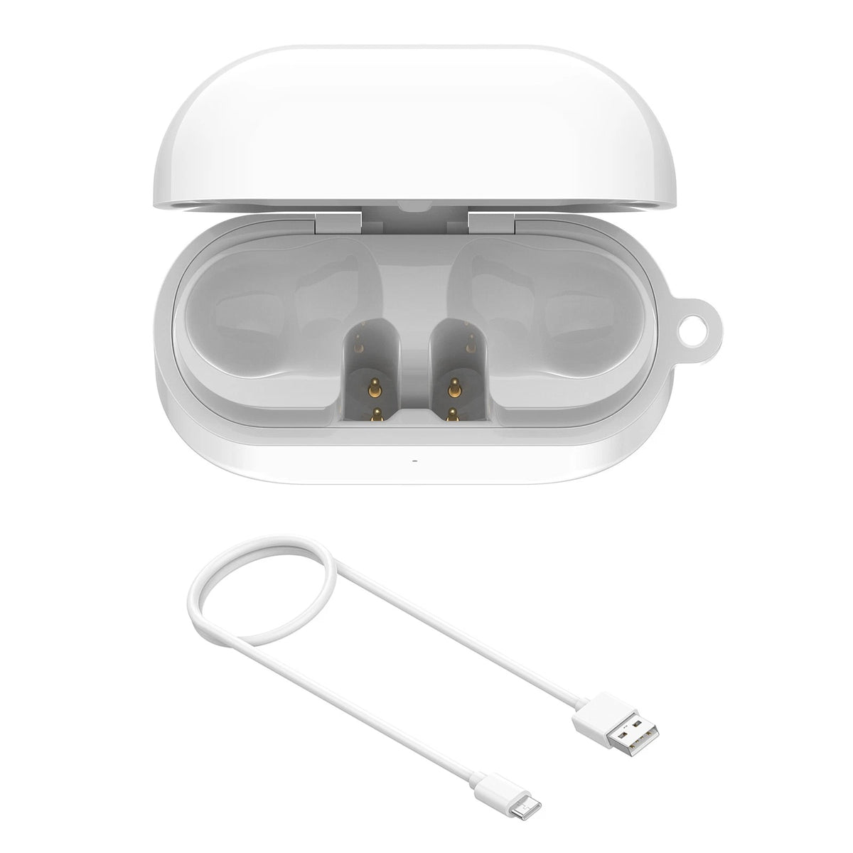 1Pc Charging Box White w/ Cable For Samsung Galaxy Buds3 Pro SM-R630 Earphones