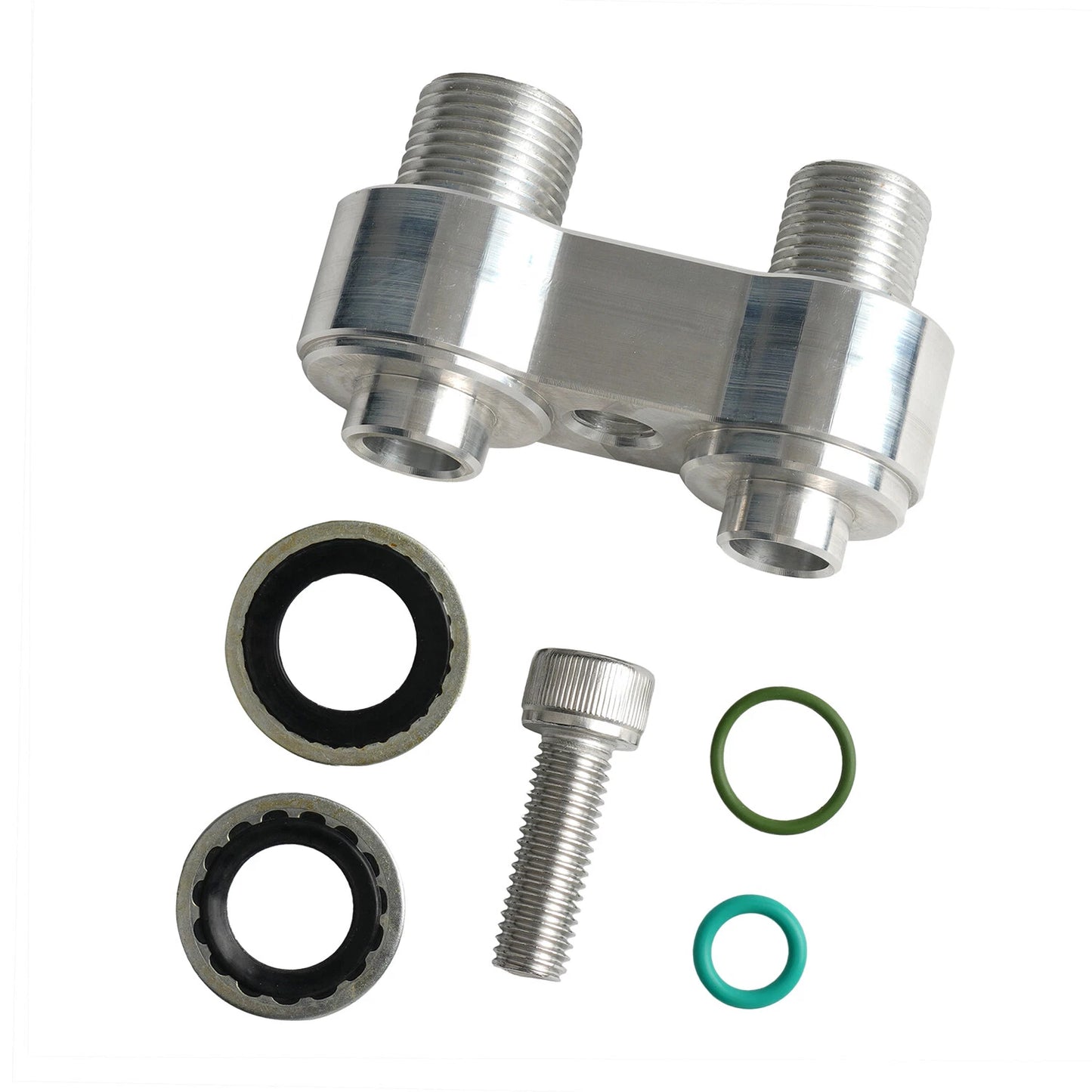 For LS Swap GM R4 A/C Compressor Straight Adapter Fitting