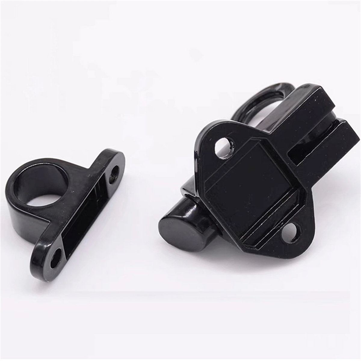 Black Aluminium Alloy Spring Door Lock with Automatic Locking Mechanism E