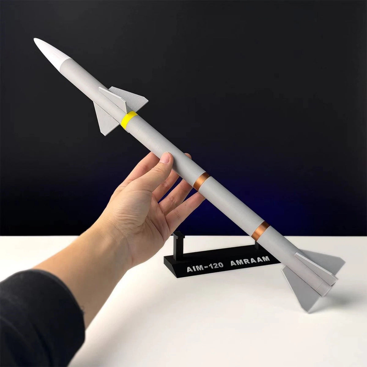 48cm PLA Plastic 1/8 Scale United States AIM-120 AMRAAM Missile Display Model