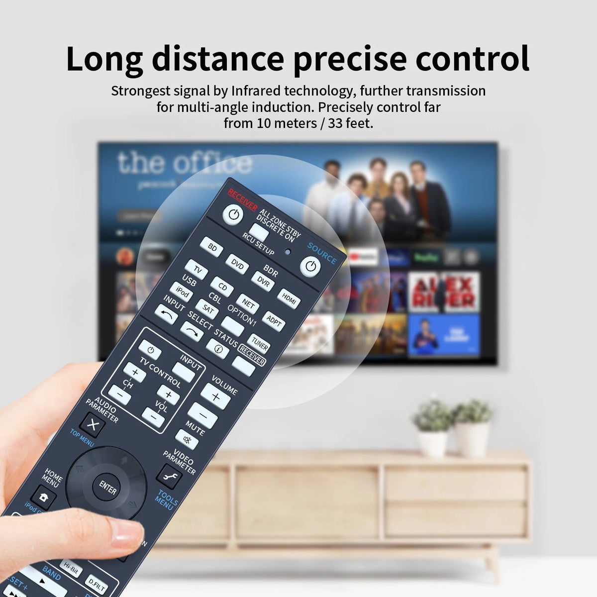 AXD7666 Remote Control For Pioneer Receiver SC-1227,SC-1227-K,SC-61,SC-63