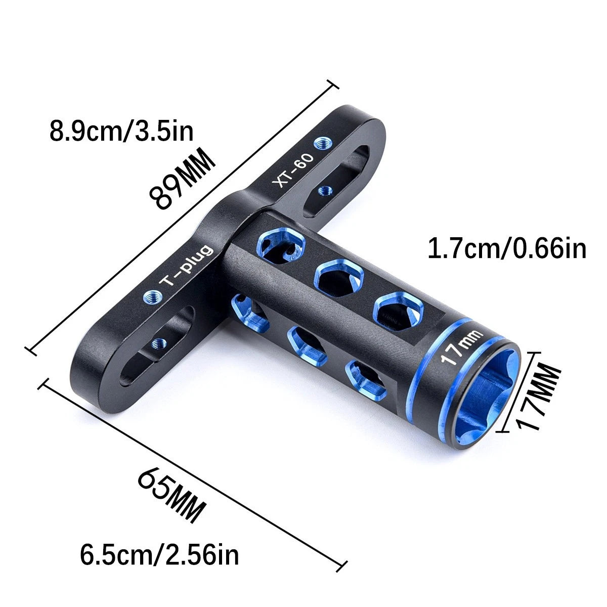 1/8 RC Car 17mm Aluminum Wheel Hex Nut Sleeve Wrench Instal Uninstall Tool