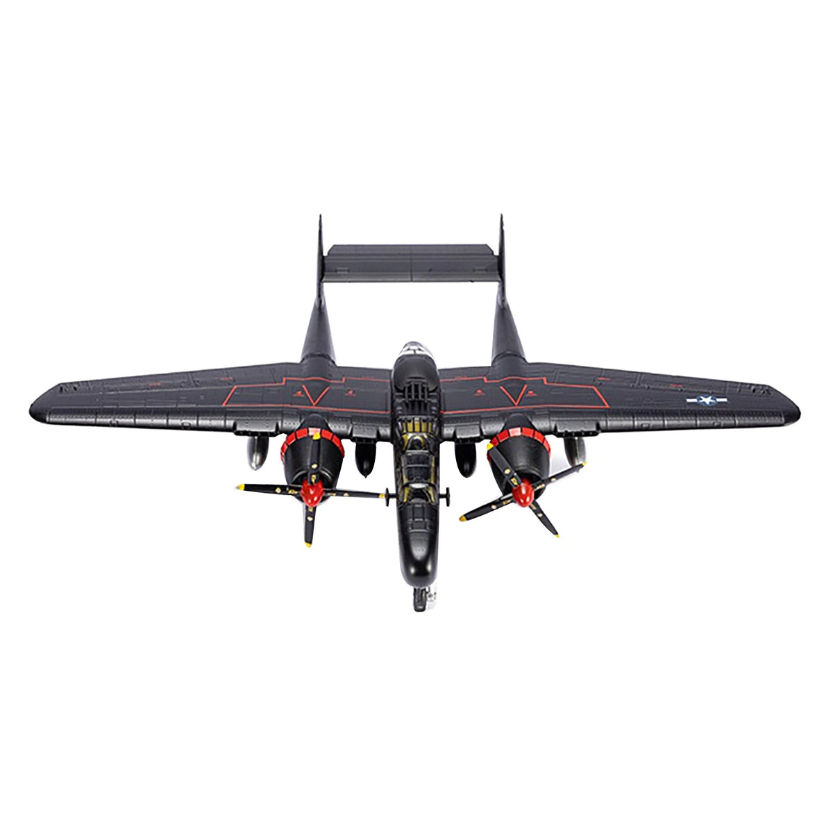 1/72 Scale WWII USA Air Force P-61B Black Widow Fighter Finished Model Gift