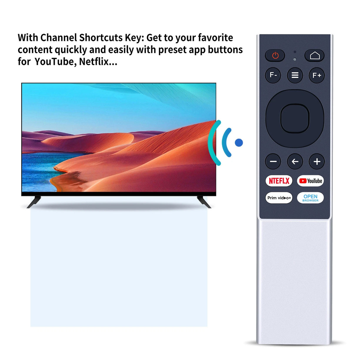 Replacement Remote Control For Aurzen EAZZE D1 Pro Smart Projector