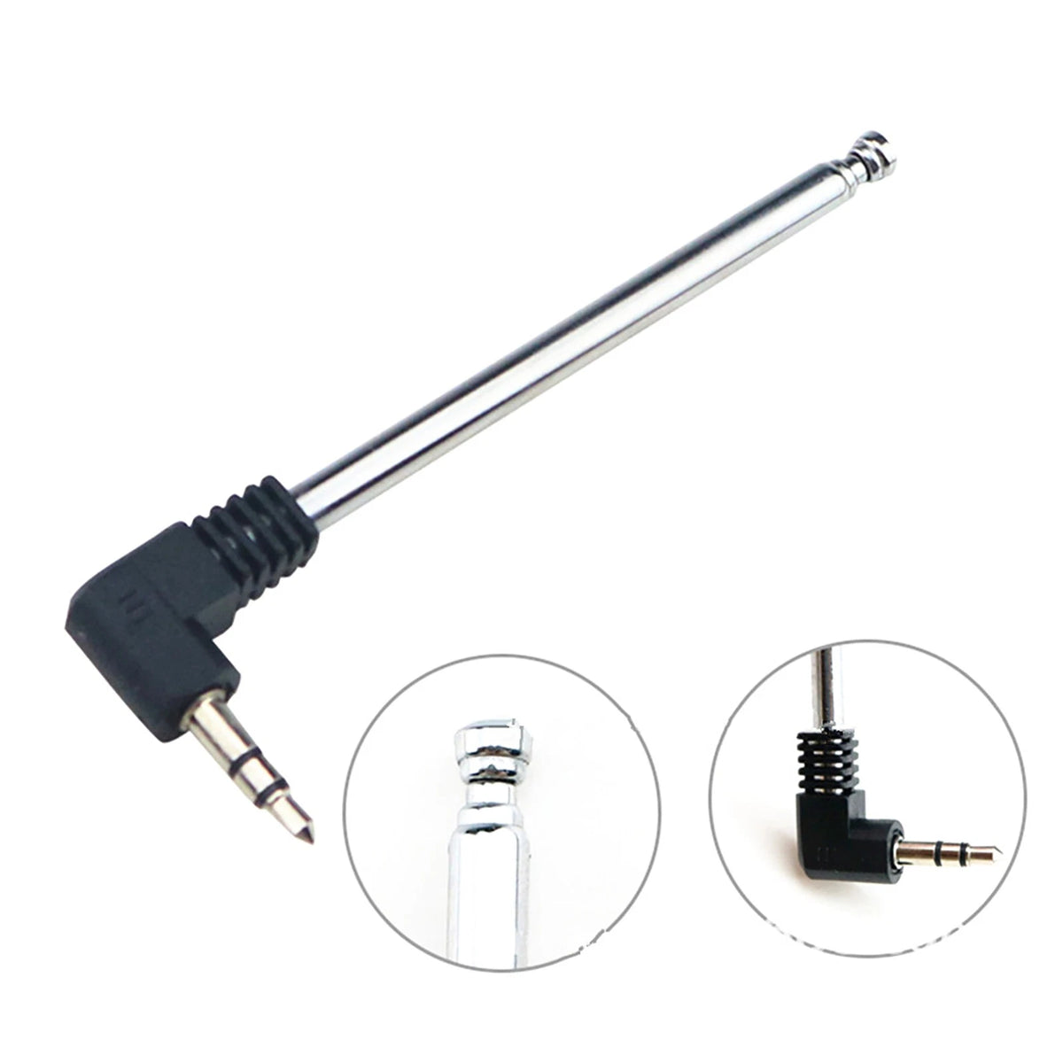 2PCS 3.5mm FM Radio Telescopic Antenna for Mobile Phone Radio Speaker