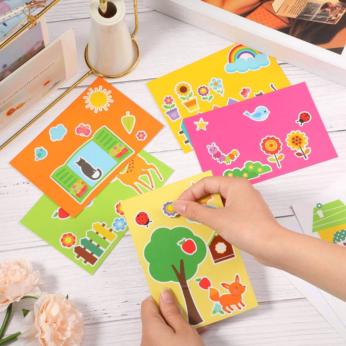 Outus Card Making Kits for Kids, 15 Pcs DIY Greeting Kit Small, Assorted