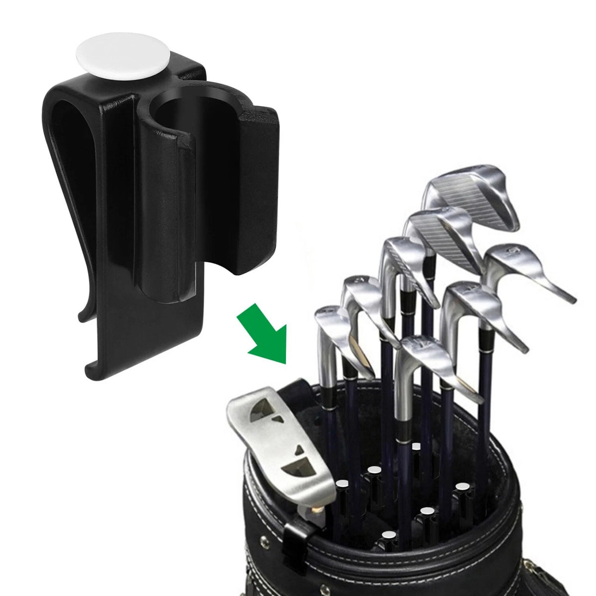 14pcs Plastic Golf Club Clip For Bag Putter Holder Iron Driver Ball Marker White