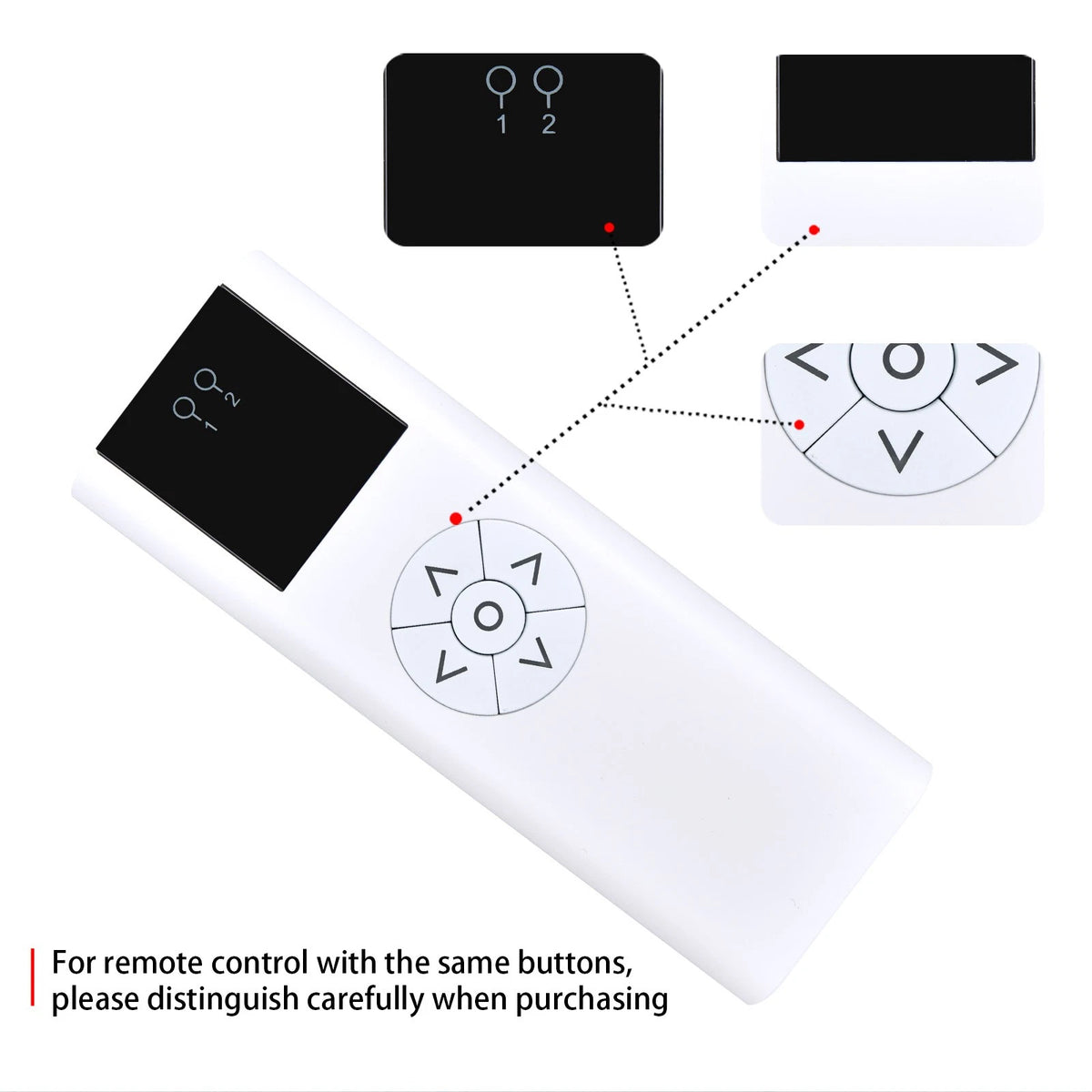 AC114-02B 02 Channel Remote Control For Motorized Wireless Blinds Controller