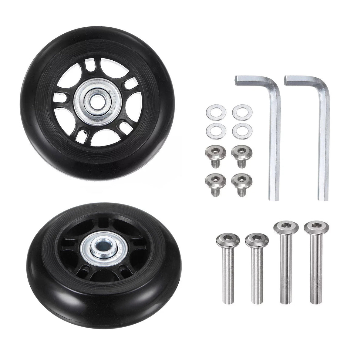 70x24mm Luggage Replacement Wheels Kits Repair Parts With Easy installation