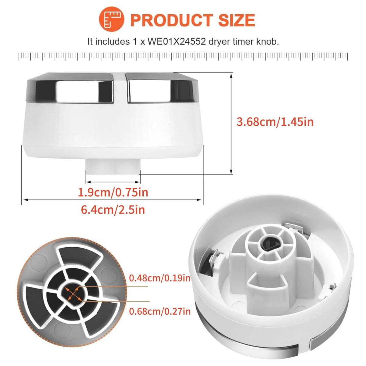 Great Quality 1PC For GE GTD42GASJ2WW Dryer Timer Control Knob AP6026722