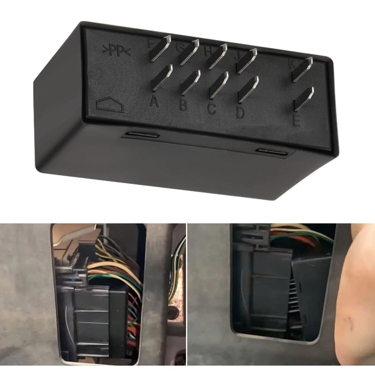 ISINFLASH Flasher Relay for Led Warning and Turn Signal Fix Hyper Flash BLACK