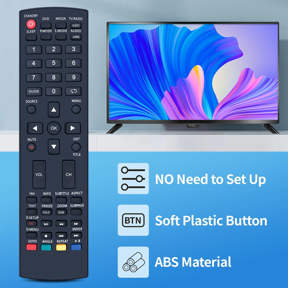 Replacement Remote Control For Linsar 24" LED HD TV-720p,24" Flat Screen