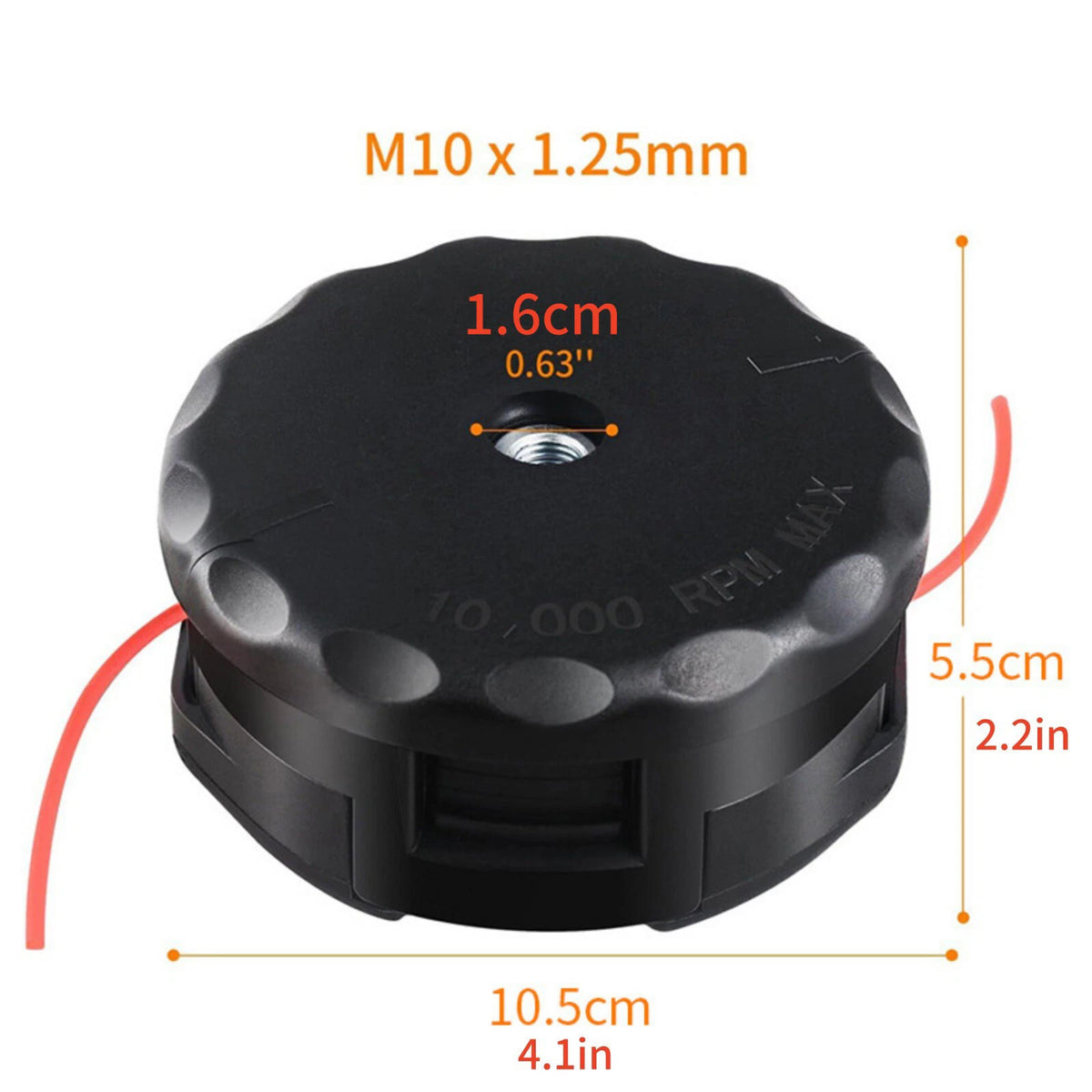 1PC Black Plastic Trimmer Head Replace For Echo SRM Straight Shaft Trimmers