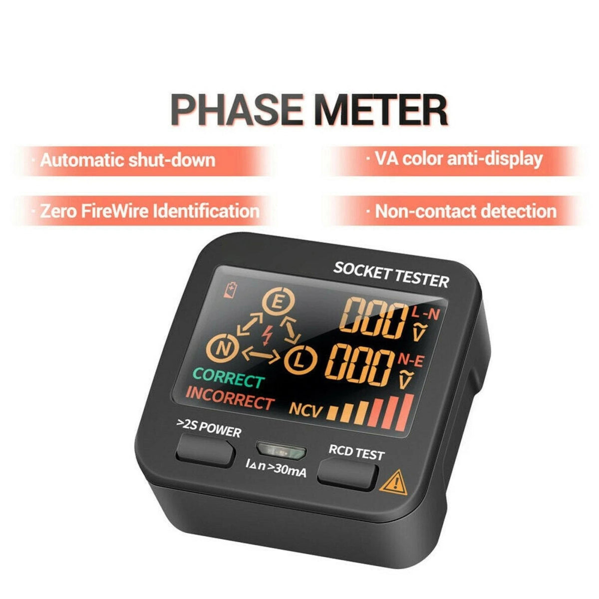 US Plug AC11 Socket Tester Digital Display Voltage Checker Detector Tool