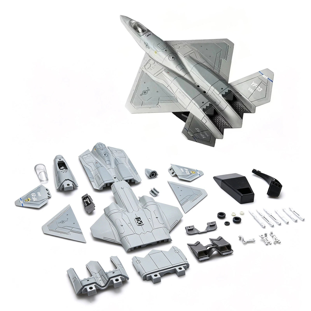 1:72 Scale YF-23 Stealth Fighter Building Blocks Kit, Durable ABS, Snap-Fit