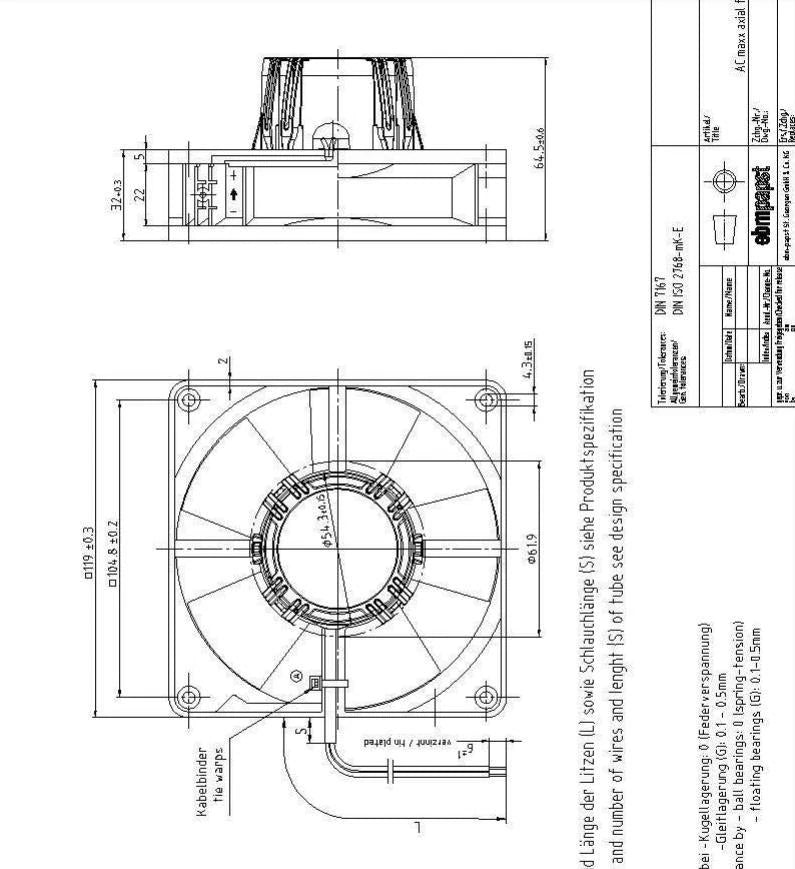 Ebmpapst AC 4300H Cooling Fan 230/115V 11W 50/60Hz 119*119*32MM AC Axial Fan