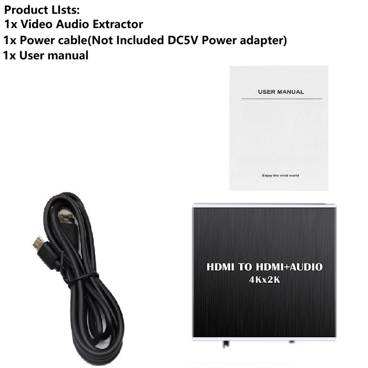 4Kx2K HDMI to 3.5MM Audio Converter SPDIF Optical Stereo Out Splitter Adapter b