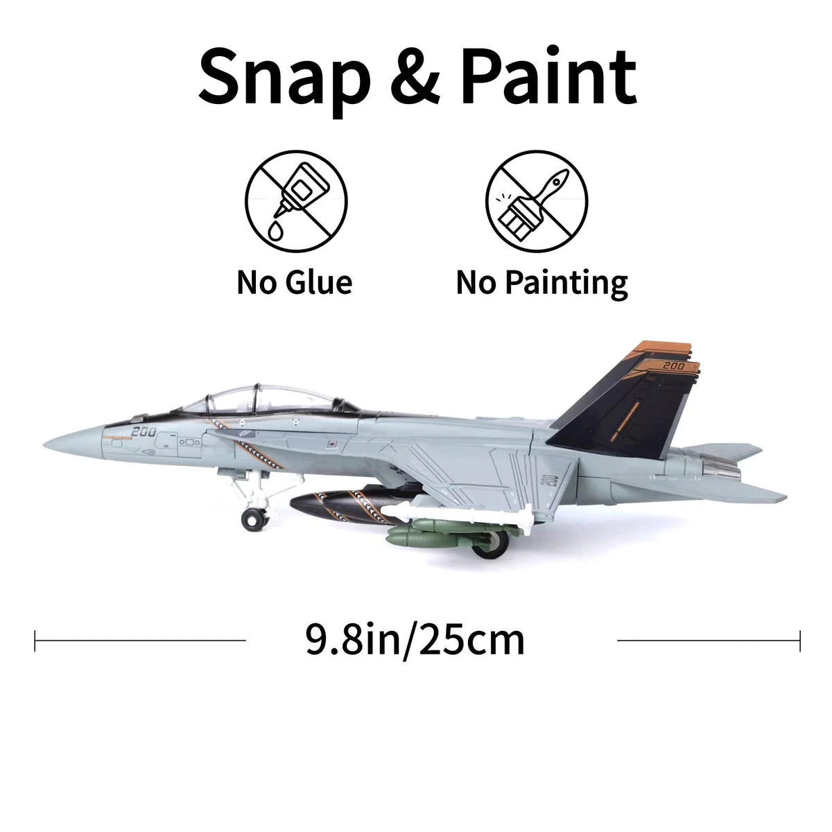 1/72 Scale 25cm F/A-18 Hornet Strike Fighter Collectible Model Set
