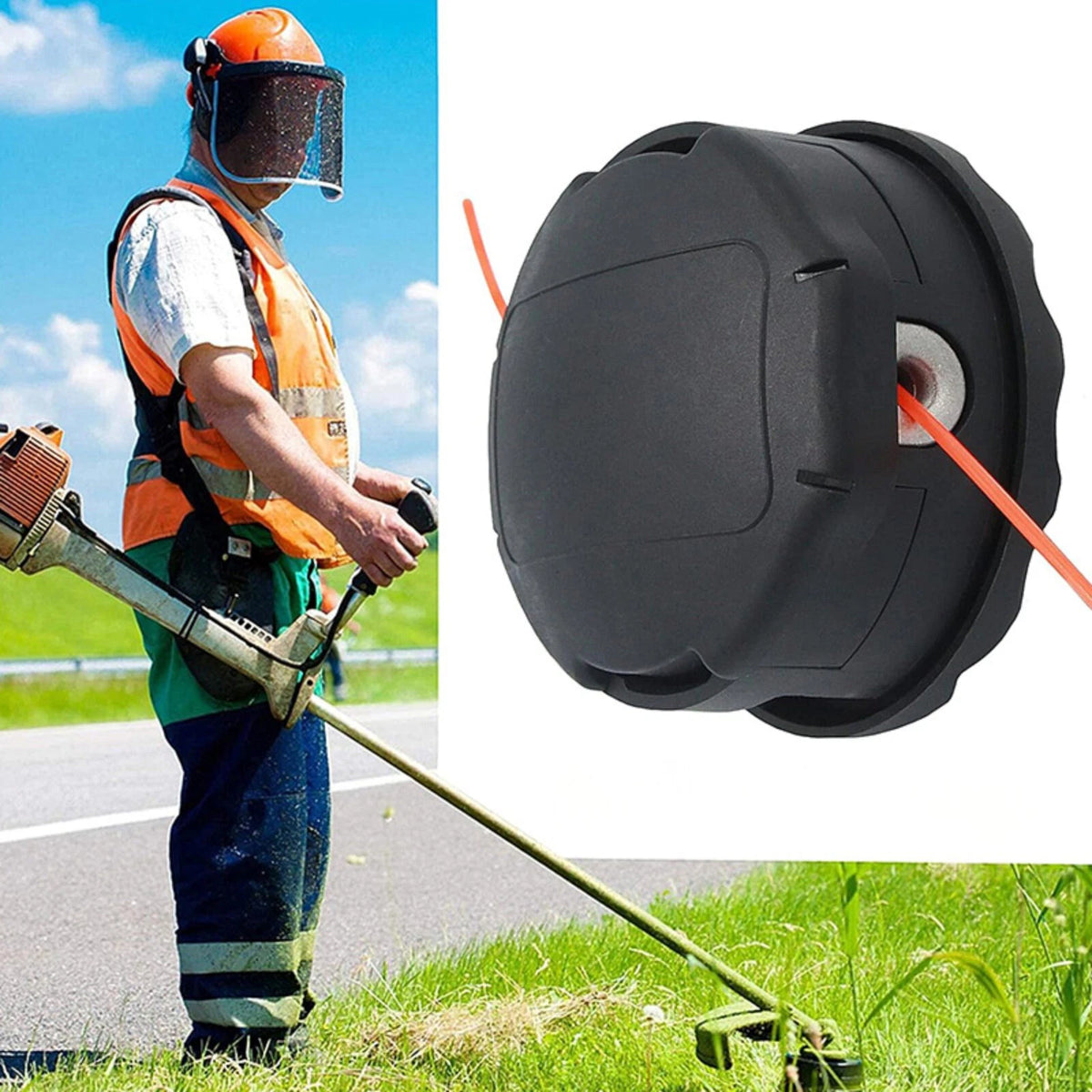 1PC Black Plastic Trimmer Head Replace For Echo SRM Straight Shaft Trimmers
