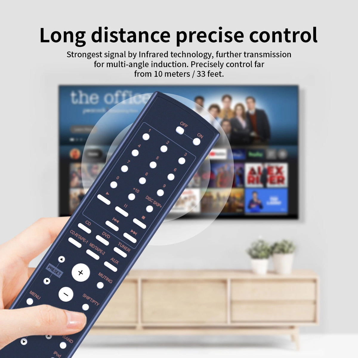 RC-1055 Remote Control For Denon Audio Amplifier Player Receiver DRA-500