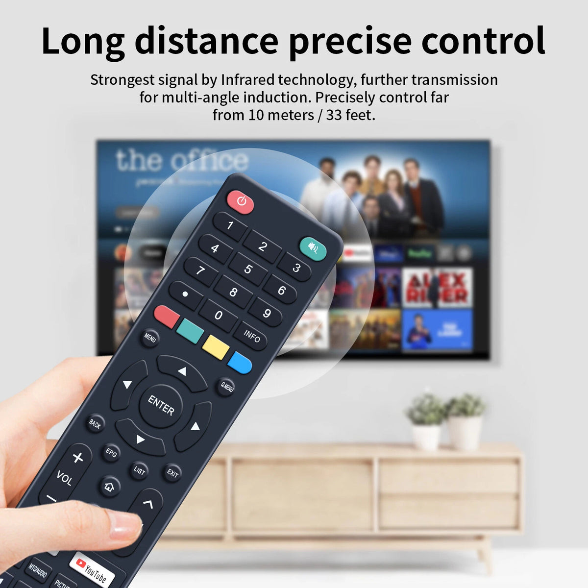 RM-C3349 Replacement Remote Control For JVC Smart 4K UHD LED HDTV