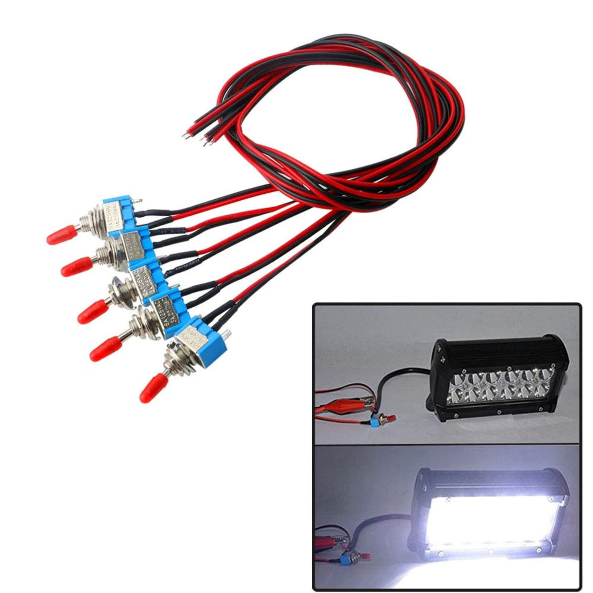 10* Professional Car Mini Toggle Switch With Pre-Wired For 6mm Mounting Hole