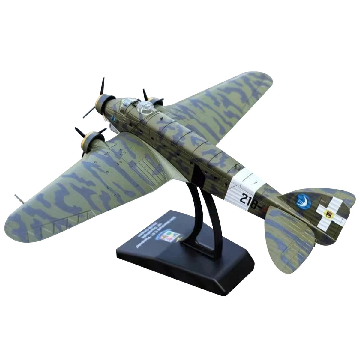 Durable 12cm Diecast Alloy 1/144 Scale WWII Italian Savoia-Marchetti S.81 Bomber