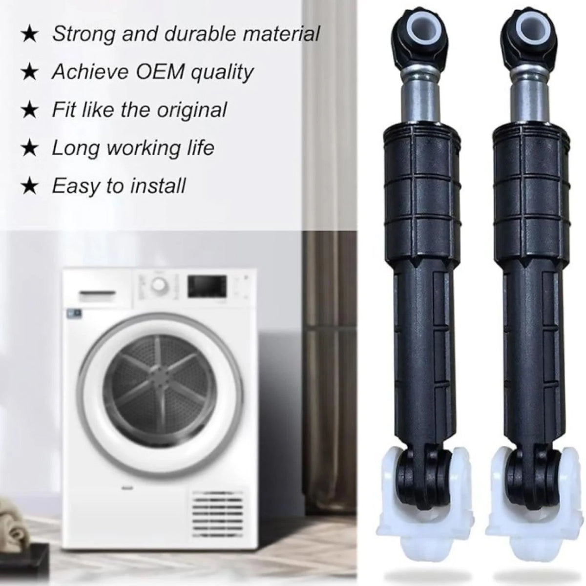 4Pcs Washer Shock Absorber Kit WH01X10343 Replacement For GE Washing Machine