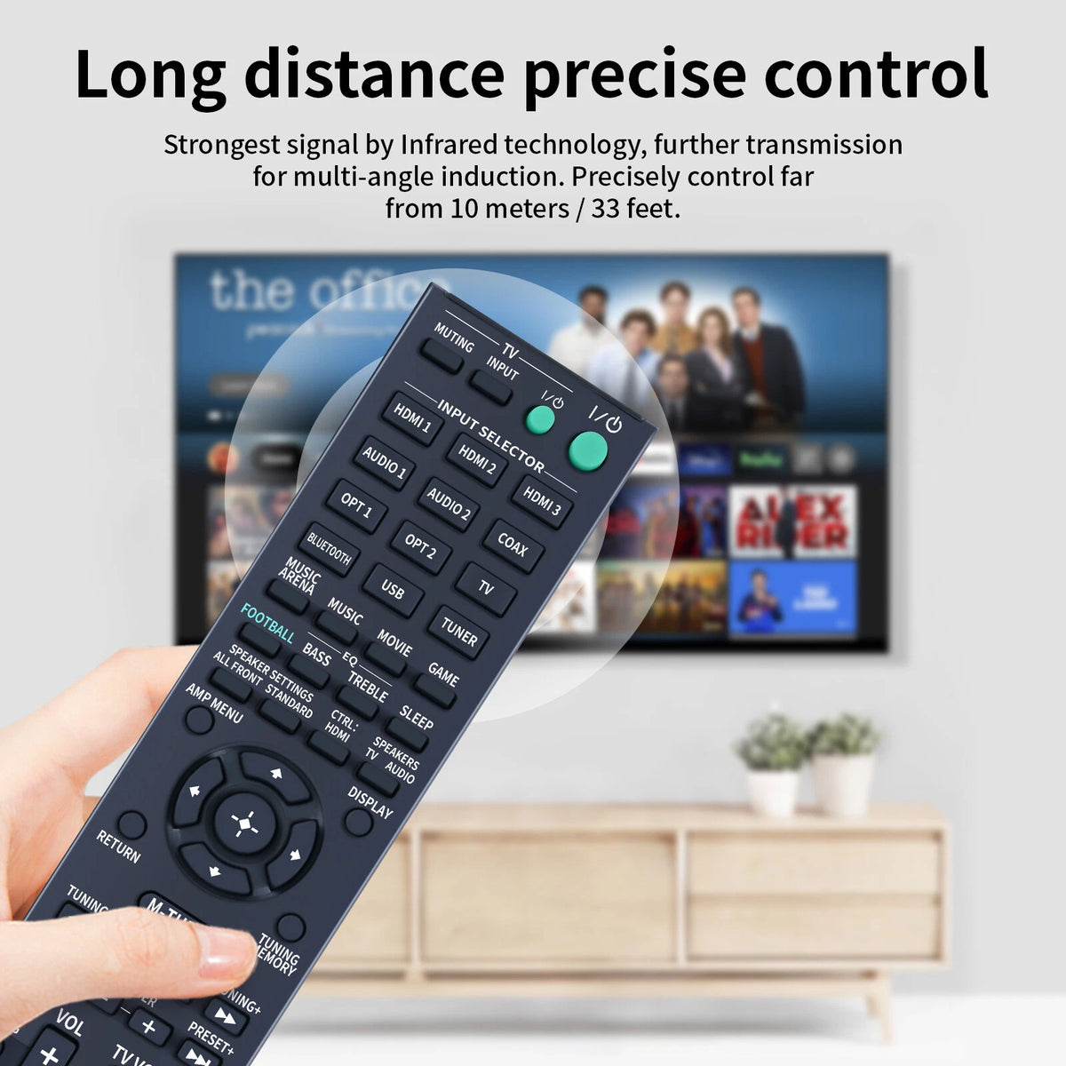 RM-AAU202 Remote Control For Sony AV System HT-M22 HT-M55 HT-M77 STR-KM77