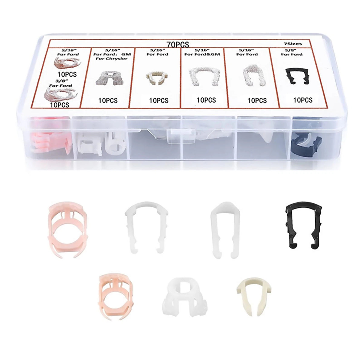 70* Fuel Line Retainer Clip Assortment Replacement For Ford Car Accessories