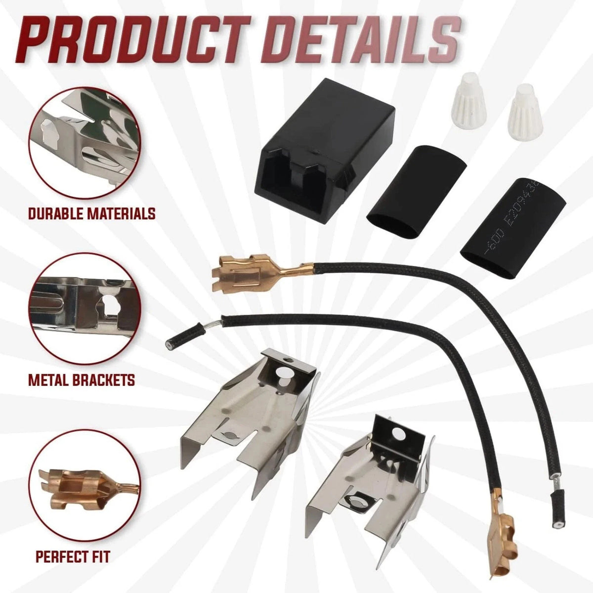 Electric Range Burner Receptacle 330031 2X Kit for Whirlpool KitchenAid WP330031