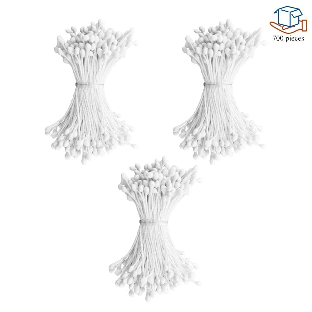 HAHIYO 700Pcs 3mm White Matte Double Head 3mm-Matte White-700Pcs,