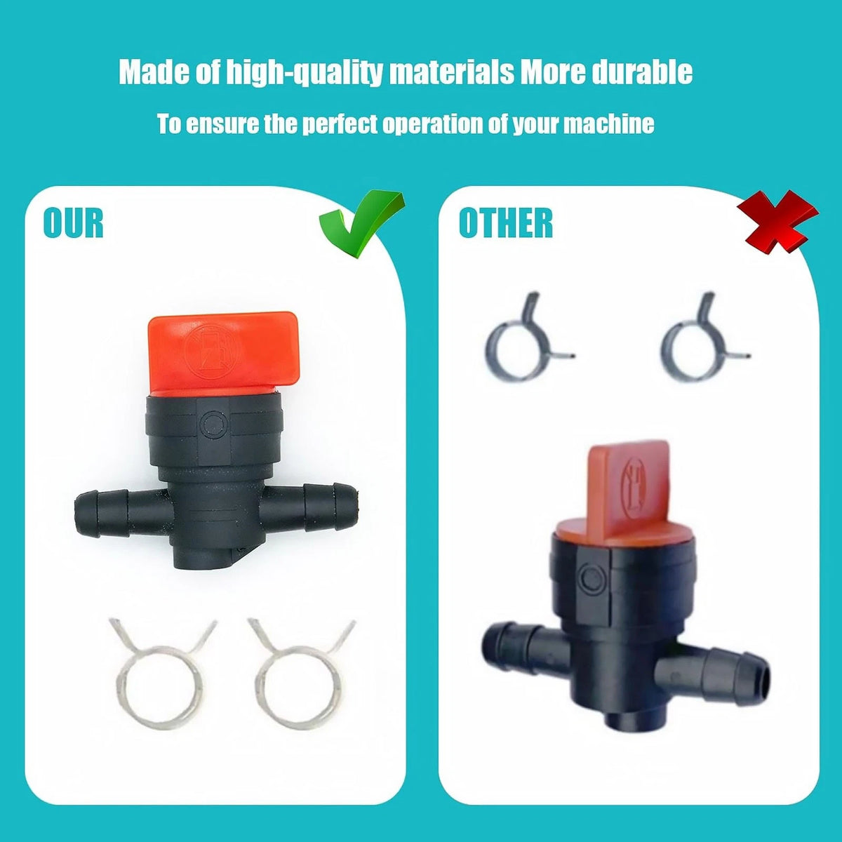 3-Pack Fuel Filter Replacement Kit 494768 698183 With Valves And Fuel Clamps